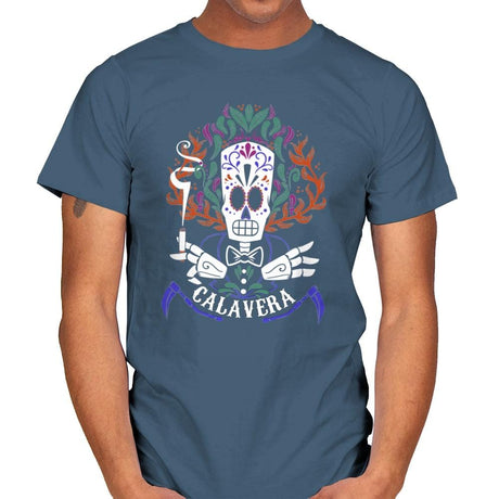 Calavera - Mens T-Shirts RIPT Apparel Small / Indigo Blue