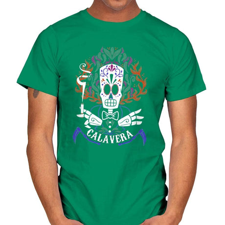 Calavera - Mens T-Shirts RIPT Apparel Small / Kelly Green