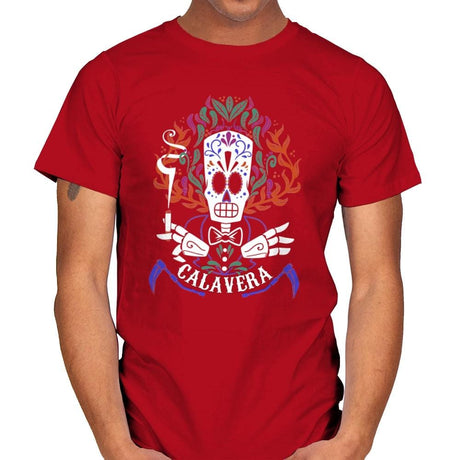 Calavera - Mens T-Shirts RIPT Apparel Small / Red