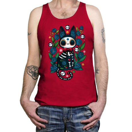 Calavera Witched Cat - Tanktop Tanktop RIPT Apparel