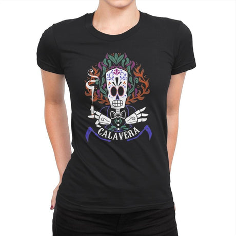 Calavera - Womens Premium T-Shirts RIPT Apparel Small / Black