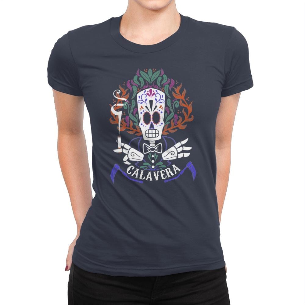 Calavera - Womens Premium T-Shirts RIPT Apparel Small / Indigo