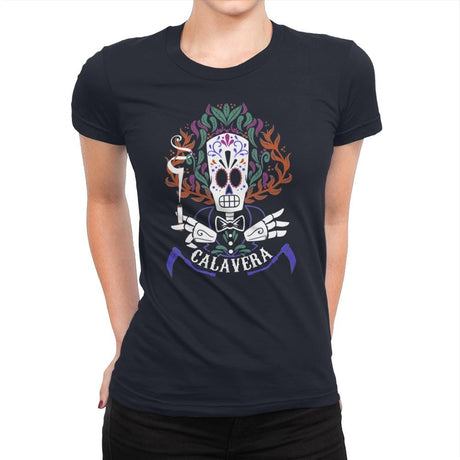 Calavera - Womens Premium T-Shirts RIPT Apparel Small / Midnight Navy