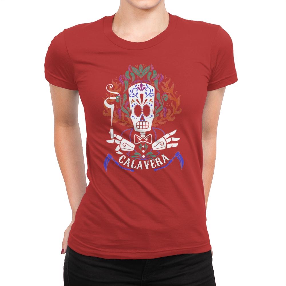 Calavera - Womens Premium T-Shirts RIPT Apparel Small / Red