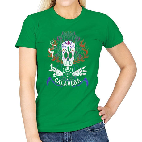 Calavera - Womens T-Shirts RIPT Apparel Small / Irish Green