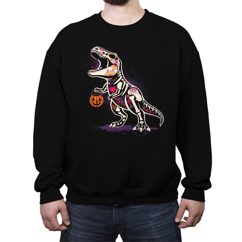 Calaverasaurus Rex - Crew Neck Sweatshirt Crew Neck Sweatshirt RIPT Apparel Small / Black