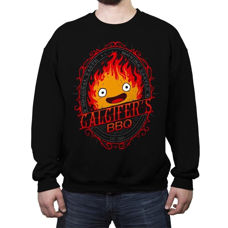 Calcifers BBQ - Crew Neck Sweatshirt Crew Neck Sweatshirt RIPT Apparel