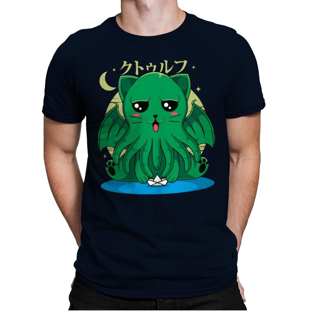 Call of Cathulhu - Mens Premium T-Shirts RIPT Apparel Small / Midnight Navy