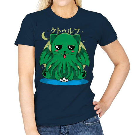 Call of Cathulhu - Womens T-Shirts RIPT Apparel Small / Navy