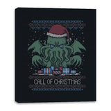 Call Of Christmas - Ugly Holiday - Canvas Wraps Canvas Wraps RIPT Apparel 16x20 / Black