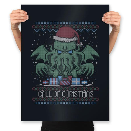 Call Of Christmas - Ugly Holiday - Prints Posters RIPT Apparel 18x24 / Black