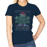 Call Of Christmas - Ugly Holiday - Womens T-Shirts RIPT Apparel Small / Navy