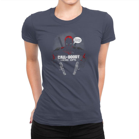 Call of Doody Exclusive - Womens Premium T-Shirts RIPT Apparel Small / Indigo