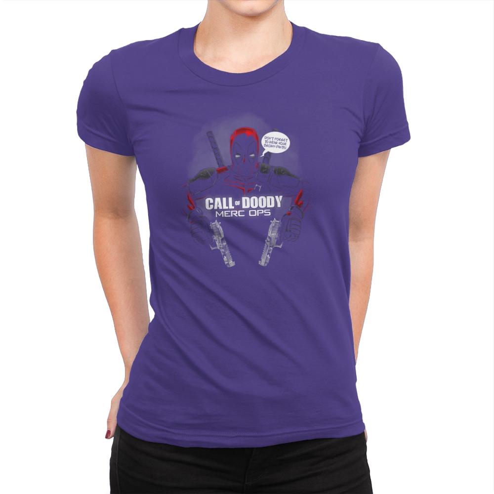 Call of Doody Exclusive - Womens Premium T-Shirts RIPT Apparel Small / Purple Rush