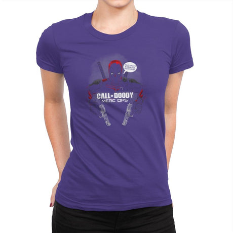 Call of Doody Exclusive - Womens Premium T-Shirts RIPT Apparel Small / Purple Rush