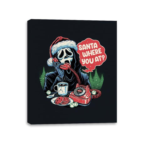 Calling Santa - Canvas Wraps Canvas Wraps RIPT Apparel 11x14 / Black