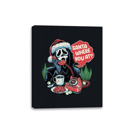 Calling Santa - Canvas Wraps Canvas Wraps RIPT Apparel 8x10 / Black