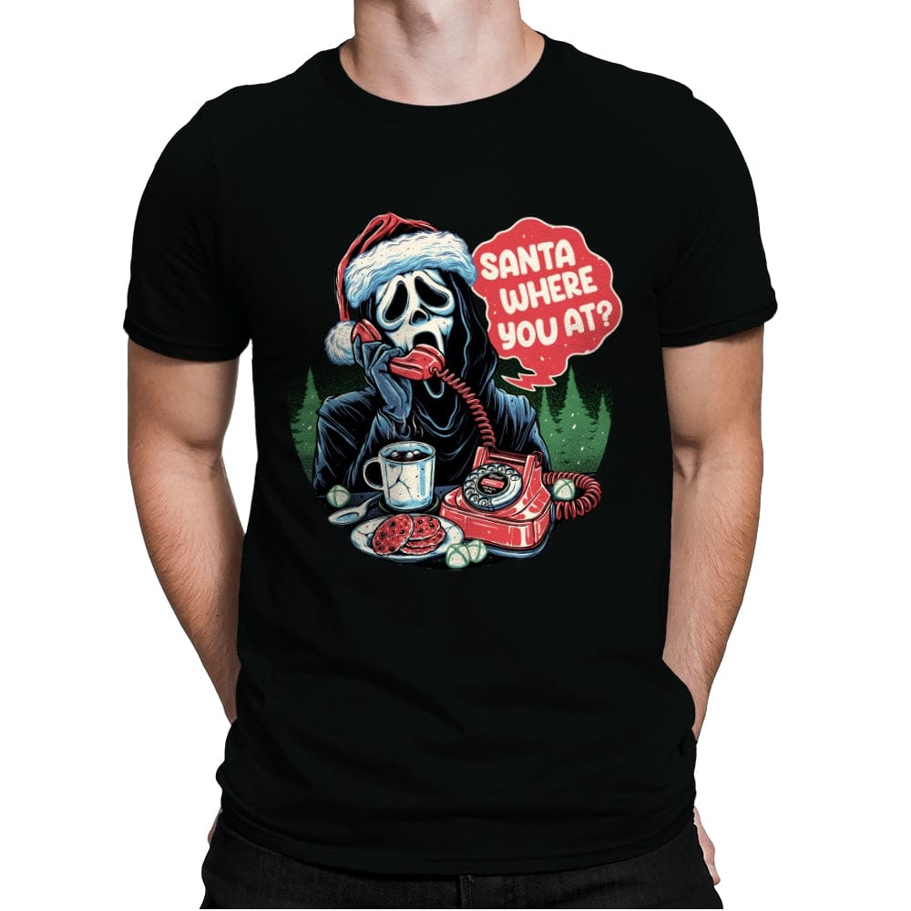 Calling Santa - Mens Premium T-Shirts RIPT Apparel Small / Black