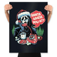 Calling Santa - Prints Posters RIPT Apparel 18x24 / Black