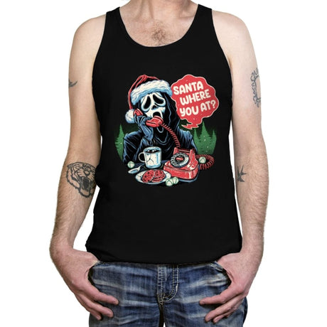 Calling Santa - Tanktop Tanktop RIPT Apparel X-Small / Black