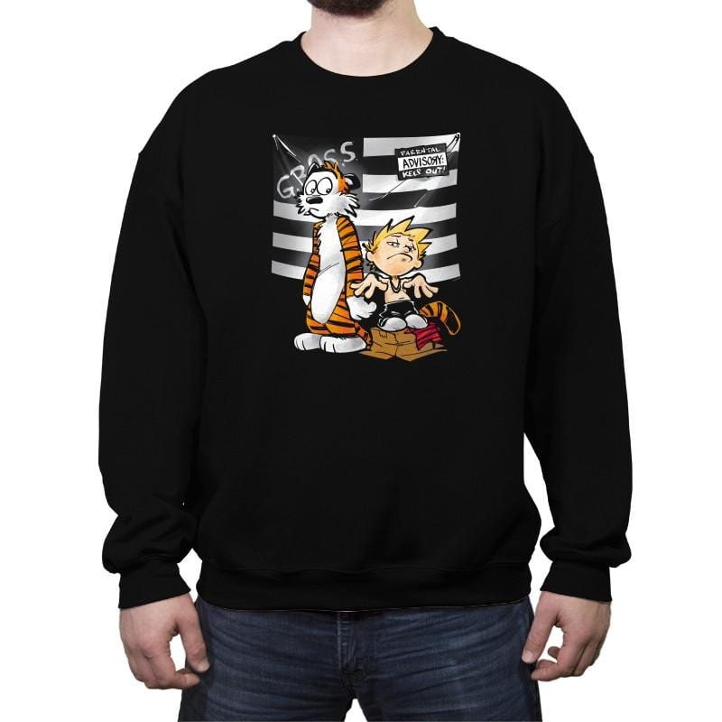 Calvonia - Crew Neck Sweatshirt Crew Neck Sweatshirt RIPT Apparel Small / Black