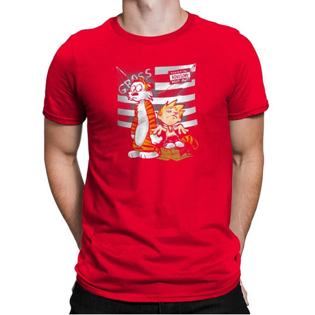 Calvonia Exclusive - Mens Premium T-Shirts RIPT Apparel Small / Red