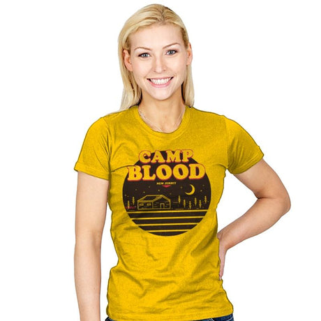 Camp Bloody - Womens T-Shirts RIPT Apparel Small / Sunshine