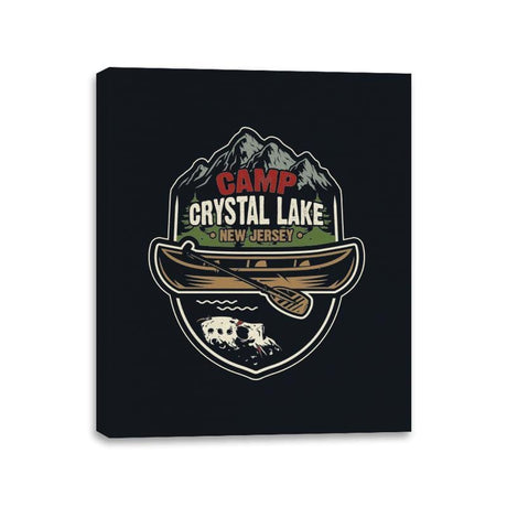 Camp Crystal Lake - Canvas Wraps Canvas Wraps RIPT Apparel 11x14 / Black