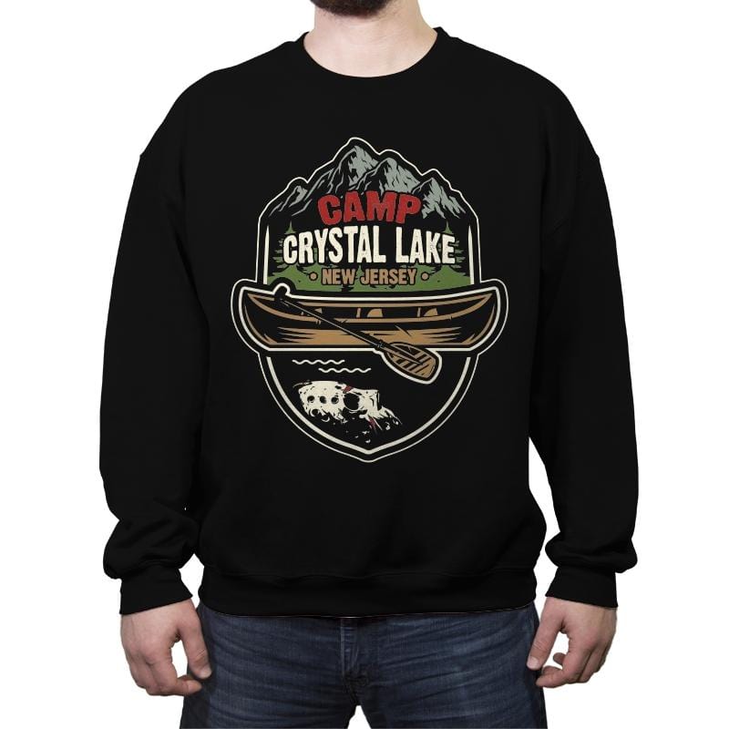 Camp Crystal Lake - Crew Neck Sweatshirt Crew Neck Sweatshirt RIPT Apparel Small / Black
