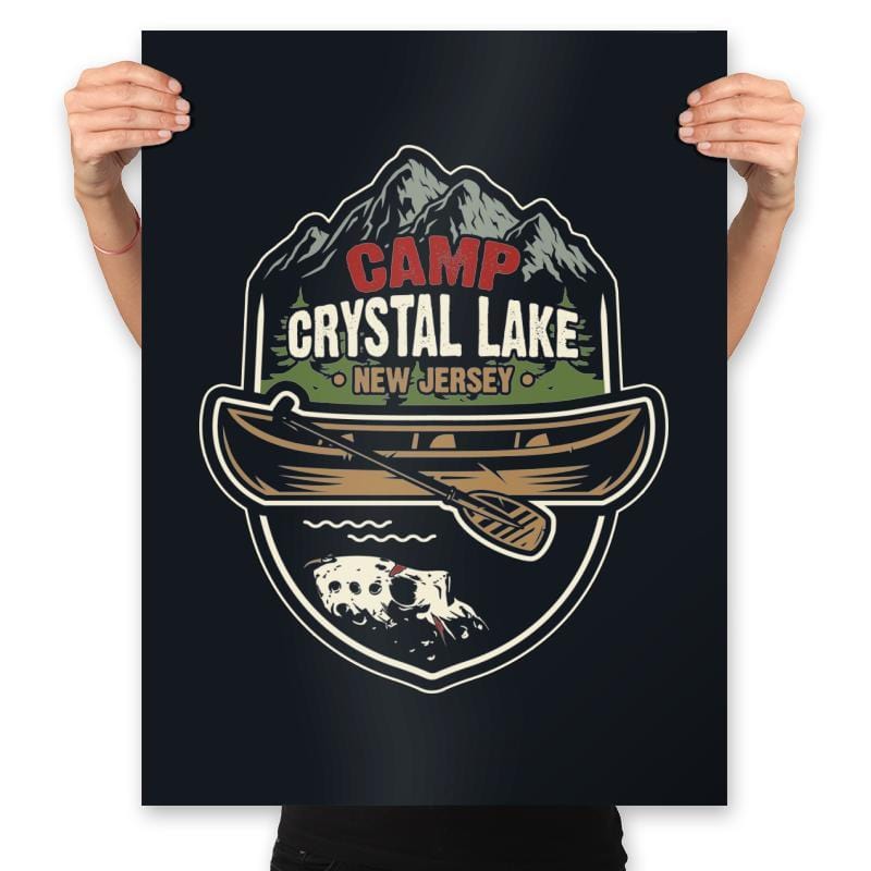 Camp Crystal Lake - Prints Posters RIPT Apparel 18x24 / Black