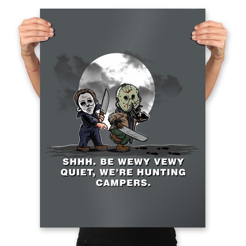 Camper Hunters - Prints Posters RIPT Apparel 18x24 / Charcoal