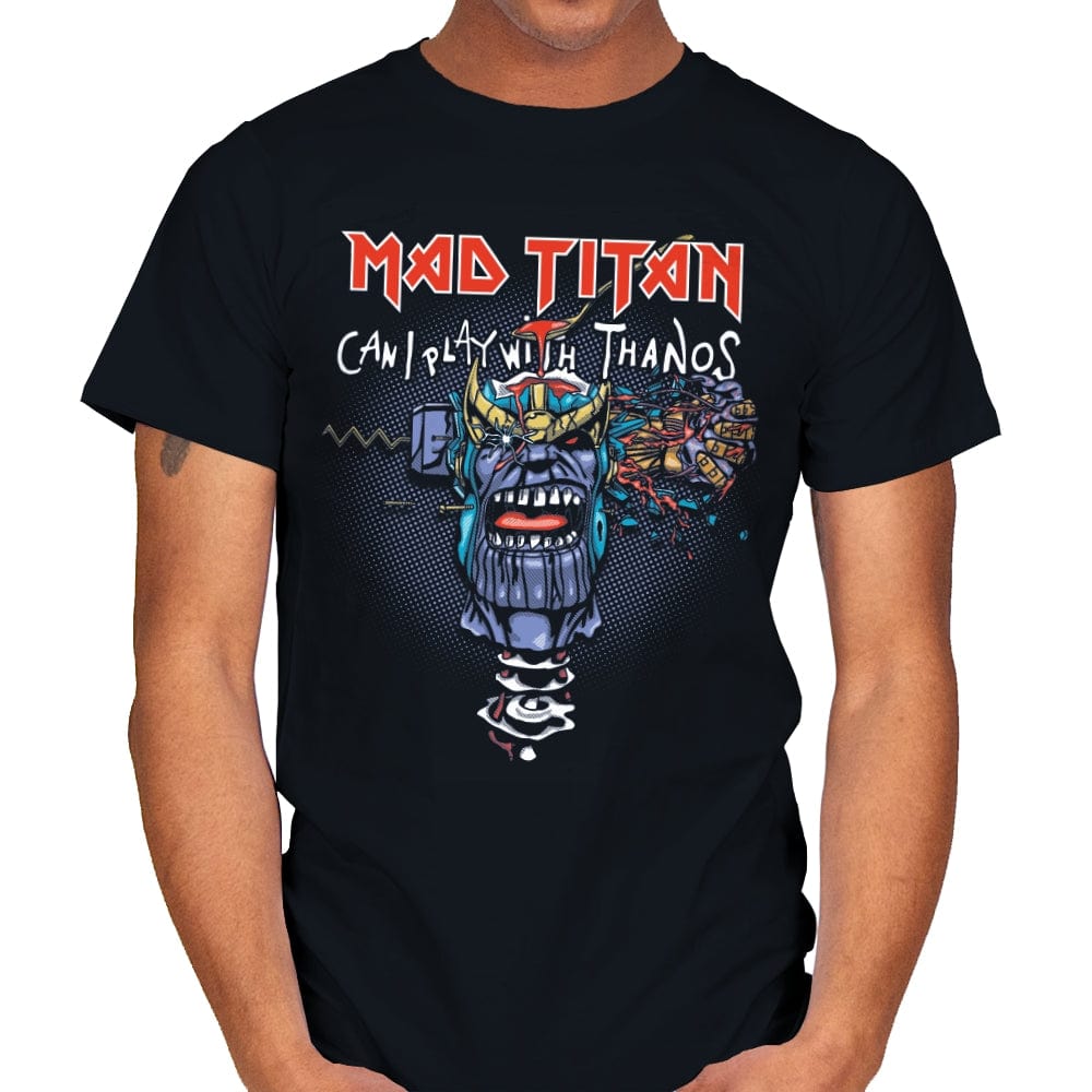 Can I Play with Thanos - Mens T-Shirts RIPT Apparel Small / Black