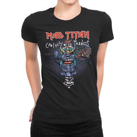 Can I Play with Thanos - Womens Premium T-Shirts RIPT Apparel Small / Black
