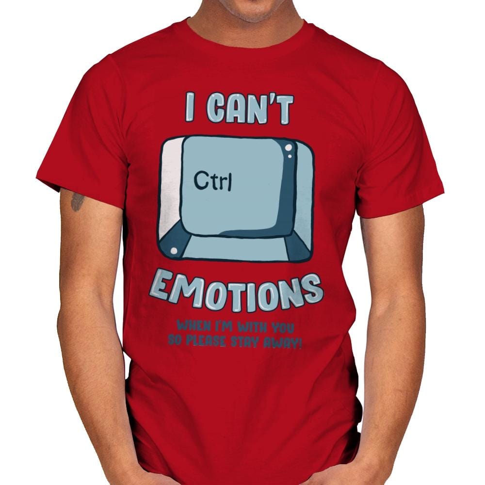 Can't Control Emotions - Mens T-Shirts RIPT Apparel Small / Red