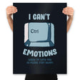 Can't Control Emotions - Prints Posters RIPT Apparel 18x24 / Black