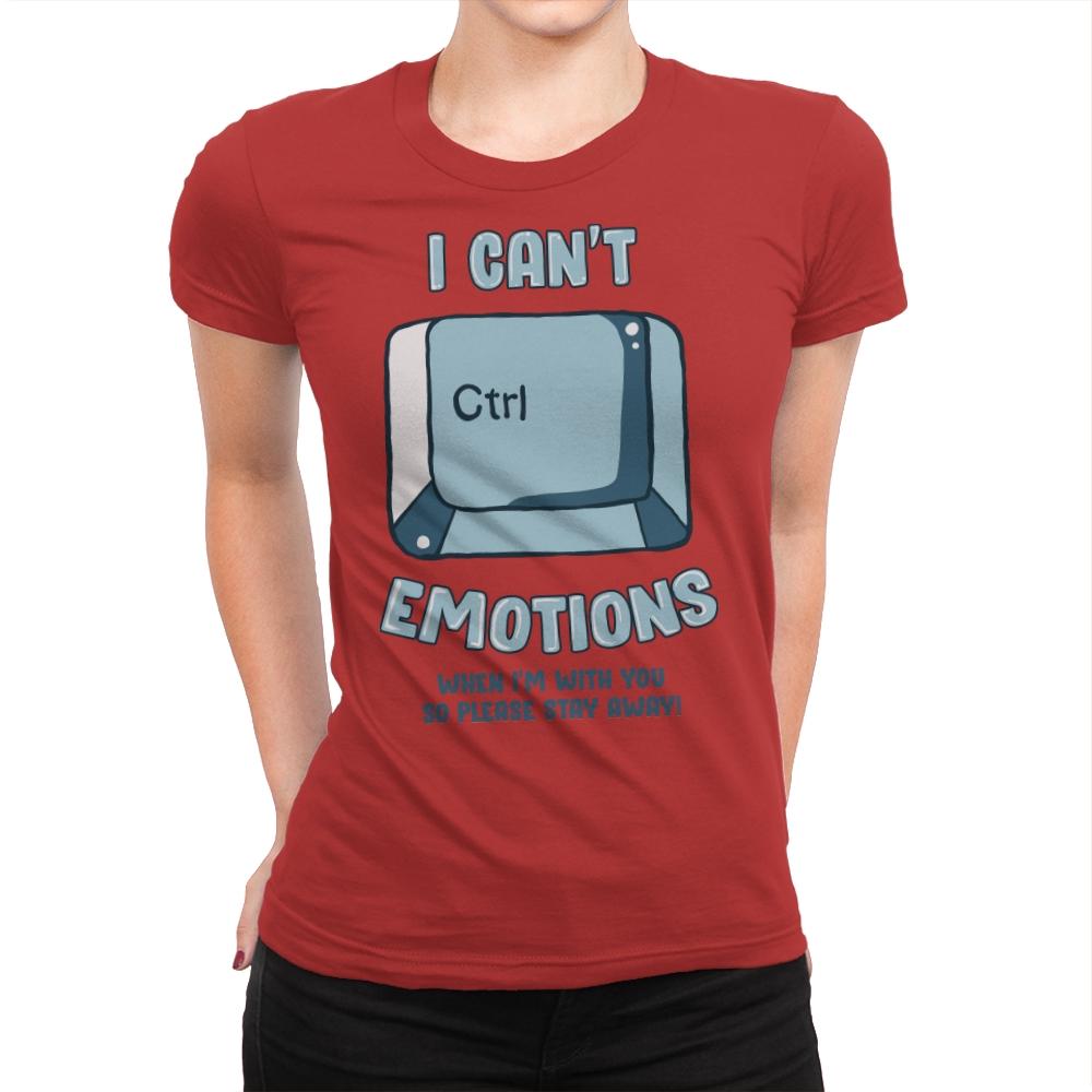 Can't Control Emotions - Womens Premium T-Shirts RIPT Apparel Small / Red