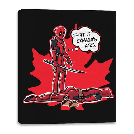 Canada's Ass - Canvas Wraps Canvas Wraps RIPT Apparel 16x20 / Black