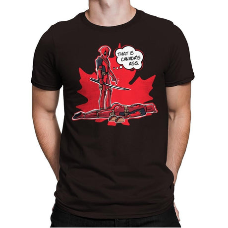 Canada's Ass - Mens Premium T-Shirts RIPT Apparel Small / Dark Chocolate