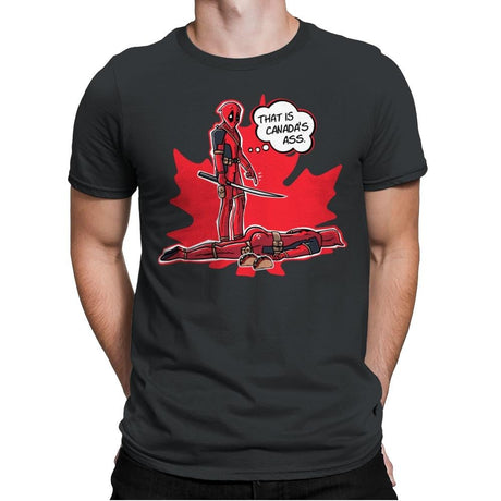 Canada's Ass - Mens Premium T-Shirts RIPT Apparel Small / Heavy Metal