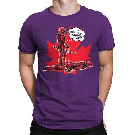 Canada's Ass - Mens Premium T-Shirts RIPT Apparel Small / Purple Rush