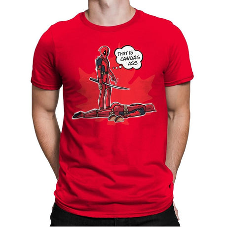 Canada's Ass - Mens Premium T-Shirts RIPT Apparel Small / Red