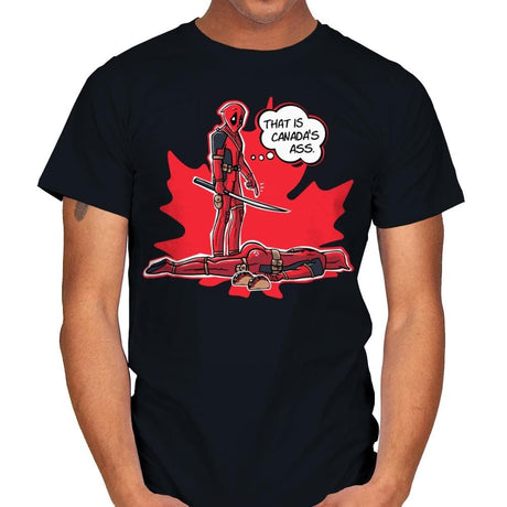 Canada's Ass - Mens T-Shirts RIPT Apparel Small / Black