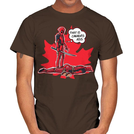 Canada's Ass - Mens T-Shirts RIPT Apparel Small / Dark Chocolate