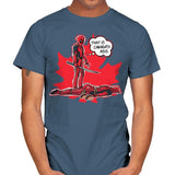 Canada's Ass - Mens T-Shirts RIPT Apparel Small / Indigo Blue