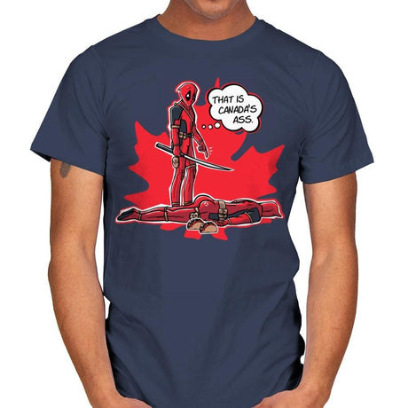 Canada's Ass - Mens T-Shirts RIPT Apparel Small / Navy