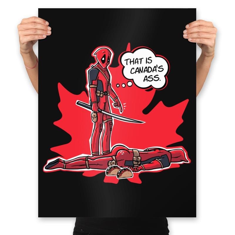Canada's Ass - Prints Posters RIPT Apparel 18x24 / Black