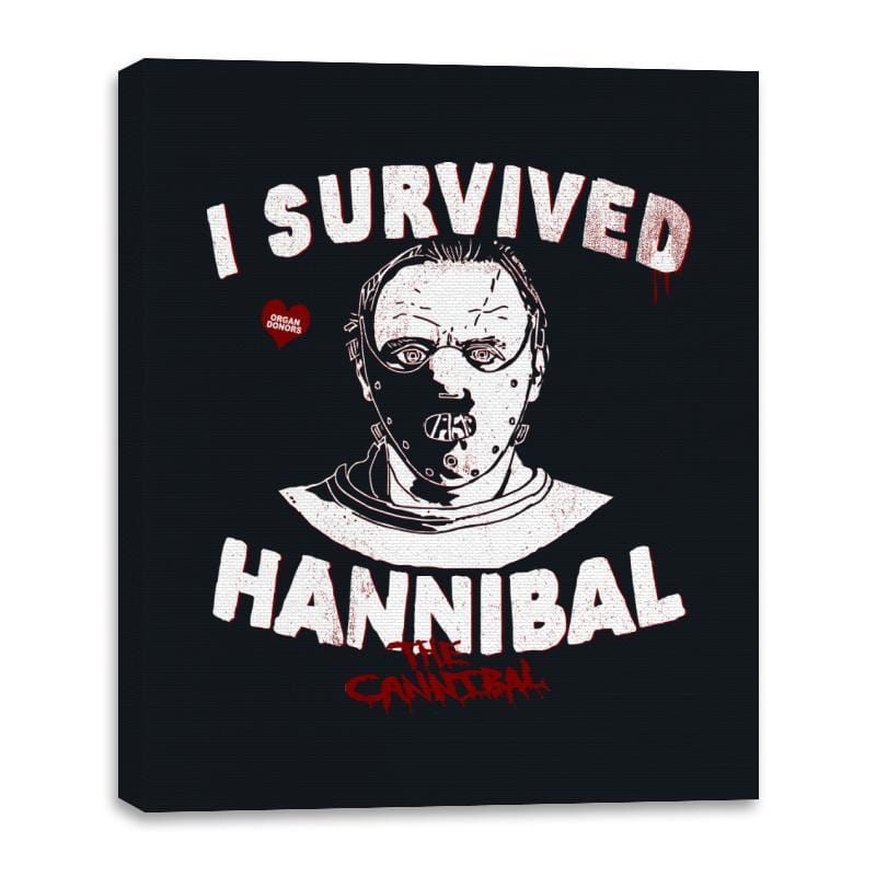 Cannibal Survivor - Canvas Wraps Canvas Wraps RIPT Apparel 16x20 / Black