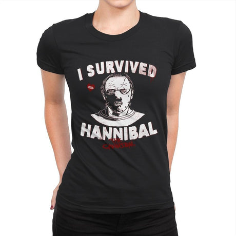 Cannibal Survivor - Womens Premium T-Shirts RIPT Apparel Small / Black