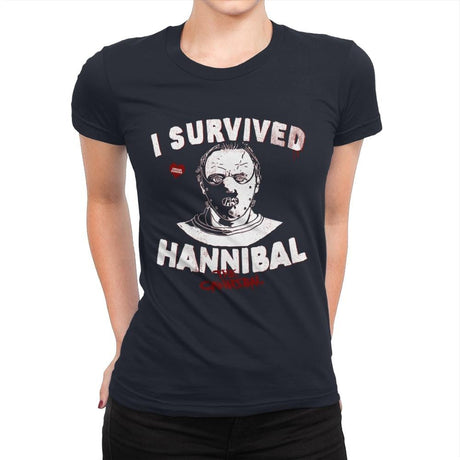 Cannibal Survivor - Womens Premium T-Shirts RIPT Apparel Small / Midnight Navy
