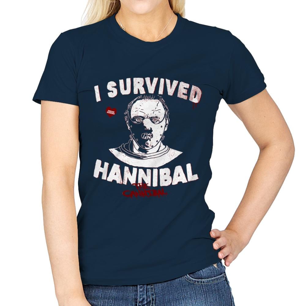 Cannibal Survivor - Womens T-Shirts RIPT Apparel Small / Navy